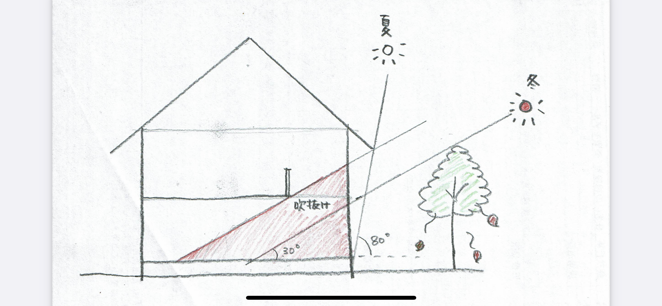 太陽の角度に対して建物の工夫