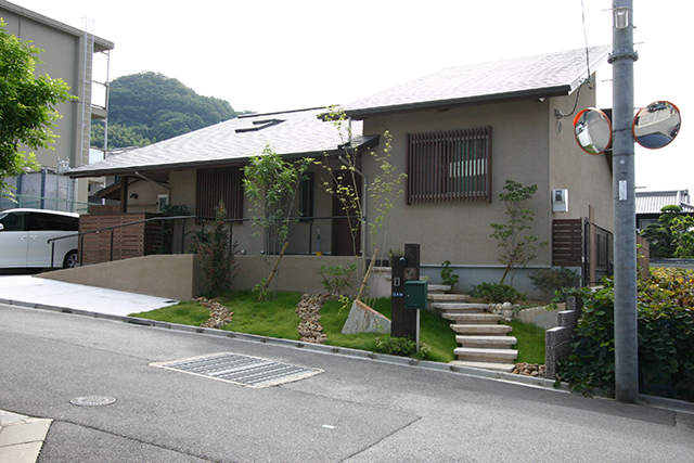 バリアフリーの平屋の家
